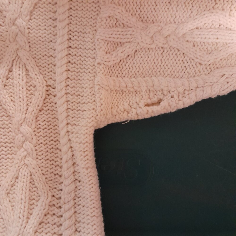 Vintage Boston Traders Cable Knit Sweater Size L Cream Color Unisex - Picture 8 of 9